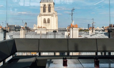 The Montana Rooftop Hotel with views of Saint-Germain Church, Notre Dame