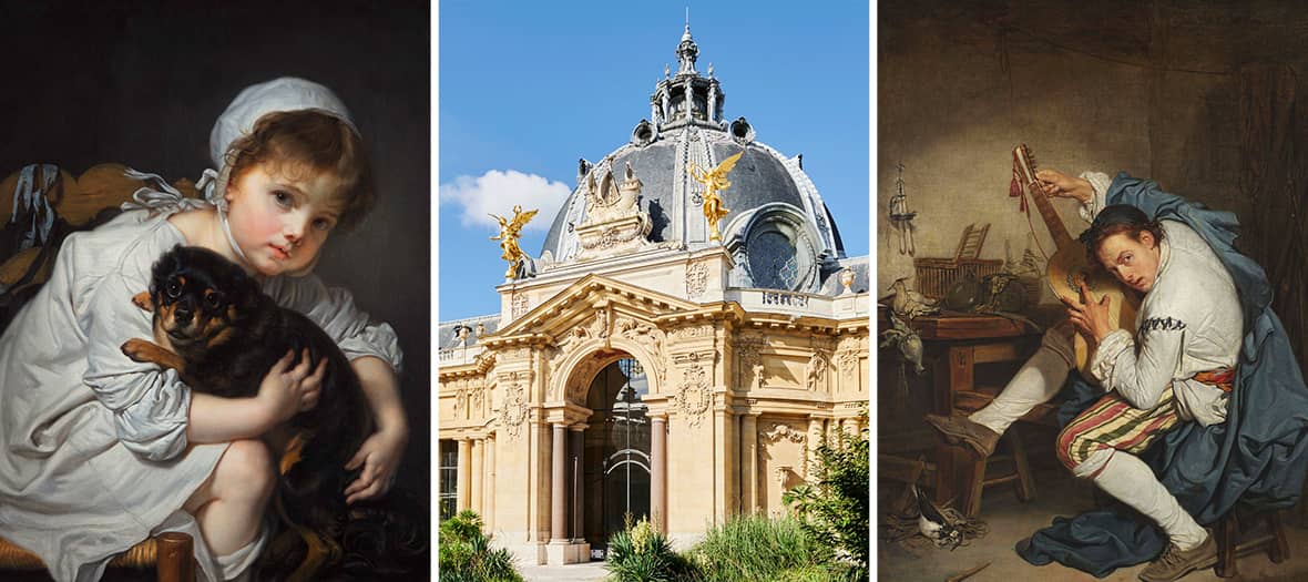 Œuvres de Jean-Baptiste Greuze présentées au Petit Palais à Paris lors de l’exposition L’enfance et la lumière.