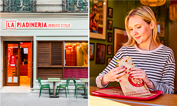 Italian street food at Piadineria in Paris