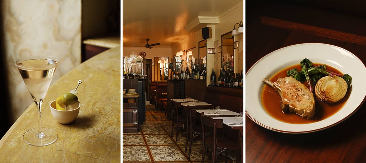 C&ocirc;te d'agneau plat du jour au restaurant &agrave; la Renaissance 