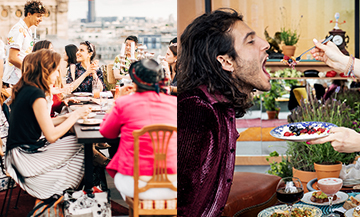 French chef Julien Sebbag at Galeries Lafayette Haussmann on his rooftop restaurant in Paris Haussmann