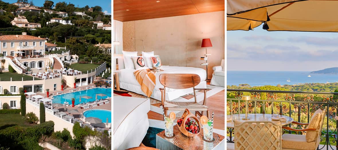 Sélection des plus beaux hôtels à Saint-Tropez avec piscines, chambres de luxe et vue sur la Méditerranée